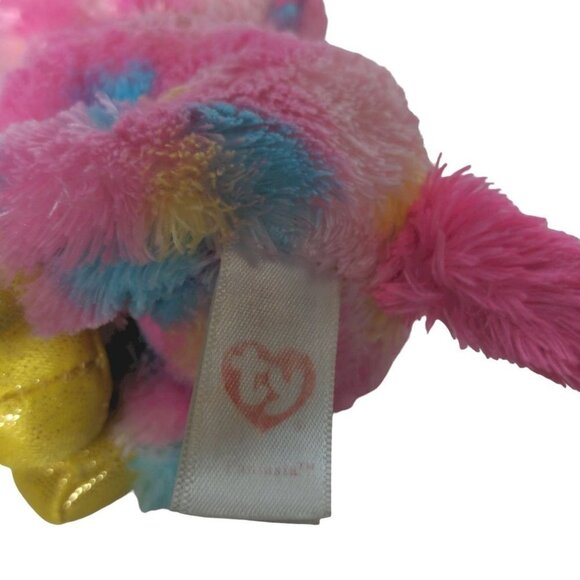 Ty Beanie Boo Fantasia Pink Blue Unicorn Tie Dye Plush Stuffed Animal 2015 6.5" - Picture 5 of 5
